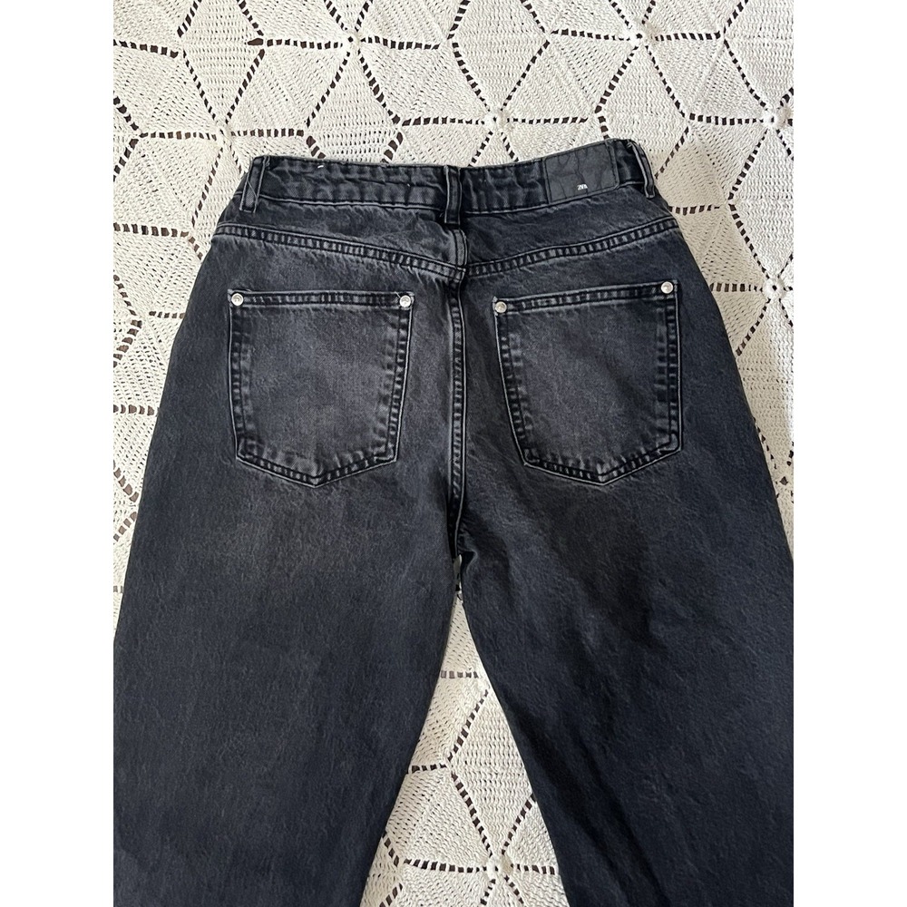 ZARA jeans Woman's Size 6 Black Pants Minimalist 100% Cotton Good Quality - Picture 9 of 9